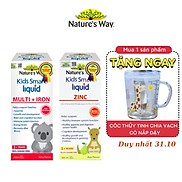 Combo 2 Siro Uống Nature s Way Kids Smart Liquid Zinc Và Multi + Iron Hỗ