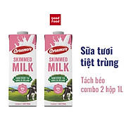 Combo 2 hộp Sữa tươi tách béo tiệt trùng không đường Avonmore UHT Skimmed
