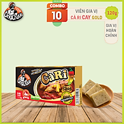 Combo 10 Hộp Viên Gia Vị CÀ RI GOLD CAY Ông Chà Và 120g