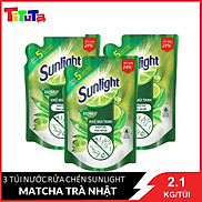 Combo 3 Nước Rửa Chén Bát Sunlight Extra Khử Mùi Tanh Matcha Trà Nhật