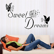 Decal dán tường chữ trang trí lãng mạn SWEET DREAMS