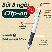 Viết 3 Ngòi Clip-on 0.7mm Zebra - Nhật Bản