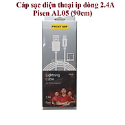 Cáp sạc cho ip 2.4A dây trắng nhỏ giống zin thương hiệu Pisen AL05