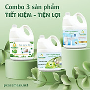 TLB2 Combo Hữu Cơ Peace Mass Nước Lau Rửa Toilet 3.6 lít + Nước Lau Kính