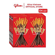 Combo 4 hộp bánh que Glico Pocky Socola 40G thích hợp làm đồ ăn vặt