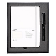 Lamy Notebook A5 Softcover White + Lamy Safari Shiny Black - GSNSa0027