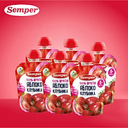 Combo 6 gói mix Trái cây nghiền các vị Semper 90g dành cho bé từ 6 tháng