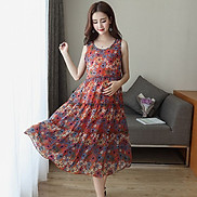 ĐẦM BẦU CHIFFON MAXI HOA TƯƠI SÁNG DR2322