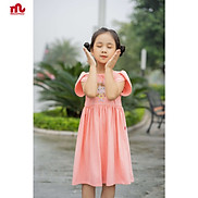 RV391 Váy cotton tay áo xếp lá in hình Letitia Riomio size 2-8 tuổi 13-30