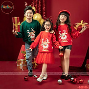 Áo nỉ noel có túi cho bé trai, bé gái ALBERKIDS thu đông cho trẻ em 2,3,4,5