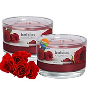 Combo 2 ly nến thơm tinh dầu Bolsius Velvet Rose 155g - hoa hồng nhung