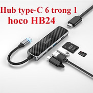 Hub Bộ chia cổng Type-C đa năng 6 in 1 cho laptop HOCO HB24