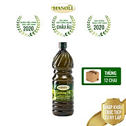 Combo thùng 12 chai Dầu ăn oliu HANOLI chai 1L chứa 75% dầu oliu siêu