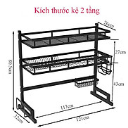 Kệ Úp Chén Bát Đa Năng Trên Chậu Rửa Bát Mẫu Mới Dài 121cm