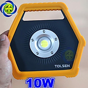 Đèn Led sạc làm việc 10W TOLSEN 60055 vàng đen pin sạc