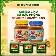 Combo 2 hũ bơ đậu phộng Creamy + Crunchy 400gr