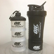 Bộ 2 sản phẩm bình nước shake bottle và hộp đựng whey ishake protein funnel