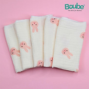 Set 5 khăn xô, khăn sữa cho trẻ sơ sinh và trẻ nhỏ Boube