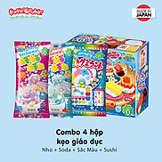 Combo 4 hộp kẹo sáng tạo Popin Cookin đồ chơi ăn được gồm Thế Giới Sắc Màu