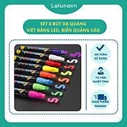 Set 8 Bút Dạ Quang Viết Bảng Led, Biển Quảng Cáo