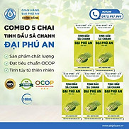 5 CHAI TINH DẦU SẢ CHANH NGUYÊN CHẤT - Một sản phẩm của ĐẠI PHÚ AN