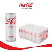 Lốc 24 Lon Nước Giải Khát Không Đường Coca-Cola Light Lon 320ml