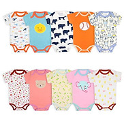 Body chip cho bé, đồ liền thân vải cotton thoáng mát, bodysuit bé trai