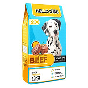 Thức Ăn Chó Dạng Hạt Cao Cấp Hương Vị Bò Hello Dog Beef Bao 10KG