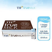 Thùng 48 hộp sữa tươi tiệt trùng sôcôla nguyên chất TH True Milk 180ml