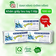 Combo 5 gói Khăn giấy rút lau tay - khăn giấy khô xốp