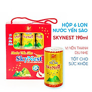 Nước Yến Sào SkyNest 3% Tổ Yến thật, Hộp quà đứng 6 lon x 190ml