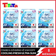 Combo 6 Băng vệ sinh cao cấp Sofy Cooling Fresh Ultra Slim 0.1 có cánh