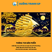 Tranh Dán Tường 3D Gia Phạm Phòng Khách Thuận Buồm Xuôi Gió Có Sẵn Keo