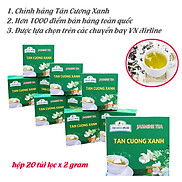 Combo 10 hộp trà túi lọc ướp hoa nhài Tân Cương Xanh 20 gói x 2 gram