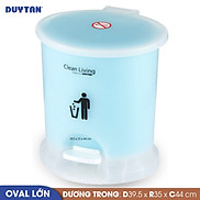 Thùng rác oval lớn nhựa Duy Tân- 22186 - Giao màu ngẫu nhiên