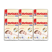 Combo 6 gói Miếng lót sơ sinh Huggies Skin Perfect NB2 60 miếng với 2 vùng