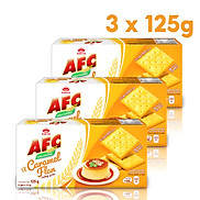 Combo 3 Hộp Bánh Dinh Dưỡng AFC Vị Caramel Flan Mỏng Giòn 3x125g