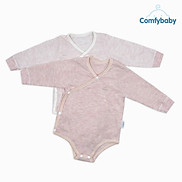 Set bodysuit giữ ấm ngực dài tay 2 món 100% Cotton cho bé ComfyBaby size