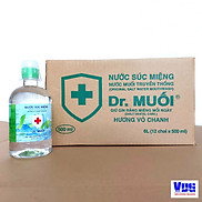 1 Thùng 12 chai Nước súc miệng Dr. Muối hương vỏ chanh 500ml