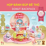 Búp bê đồ chơi thỏ bông trong hộp bánh có quai đeo cho bé gái 2 3 4 5 tuổi