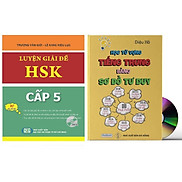 Combo 2 sách Luyện giải đề thi HSK cấp 5 có mp3 nge +Học tiếng Trung bằng