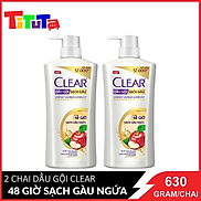 Combo 2 Chai Dầu gội đầu Clear sạch gàu ngứa và vi khuẩn suốt 48 Giờ Nước