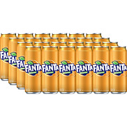 Lốc 24 Lon Nước Giải Khát Có Gas Fanta Cam 320ml x 24