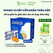 Combo 10 hộp viên ngậm ho thảo mộc Zalocol Hỗ trợ giảm đờm