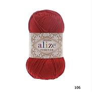 Cuộn sợi hè bóng Forever trơn hãng Alize yarns móc áo váy mùa hè và bikini