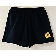 QUẦN THUN SHORT NỮ - FREESIZE - LƯNG CO GIÃN THOẢI MÁI - HOA CÚC