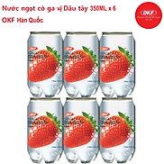 Nước ngọt có ga vị Dâu tây 350ML X 6 CHAI OKF Hàn Quốc