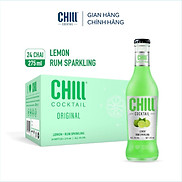 Thùng 24 chai Chill Cocktail vị Lemon Rum Sparkling 275ml chai