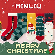 Set 5 đôi tất vớ Giáng sinh Merry Christmas cho bé trai bé gái