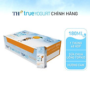 Thùng 48 hộp sữa chua uống tiệt trùng TH true YOGURT TOPKID hương cam tự